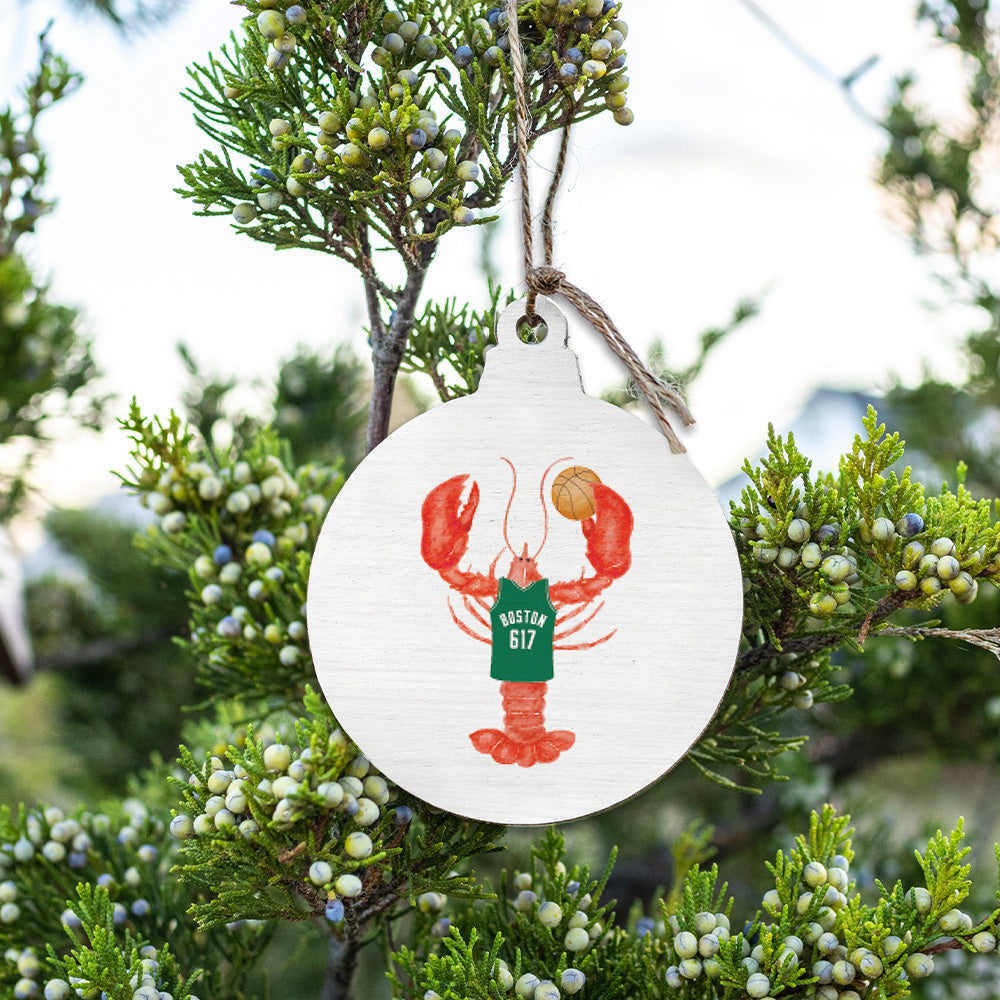 Boston 617 Green Lobster Ornament