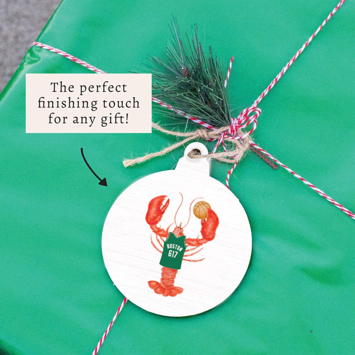 Boston Basketball Lobster Ornament