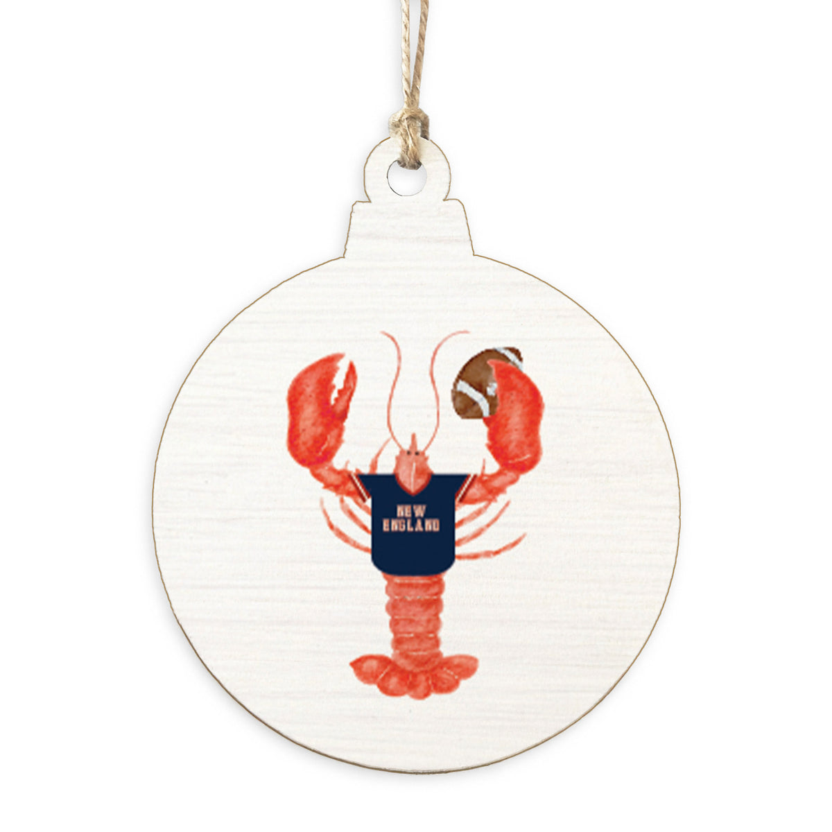 New England Football Lobster Ornament