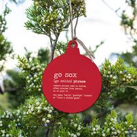 Go Sox Boston Phrase Ornament