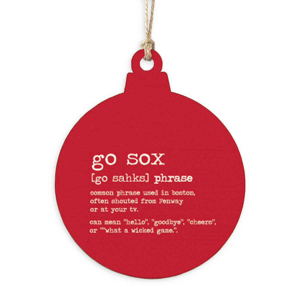 Boston Go Sox Definition Ornament
