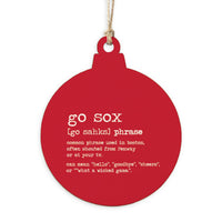 Boston Go Sox Definition Ornament