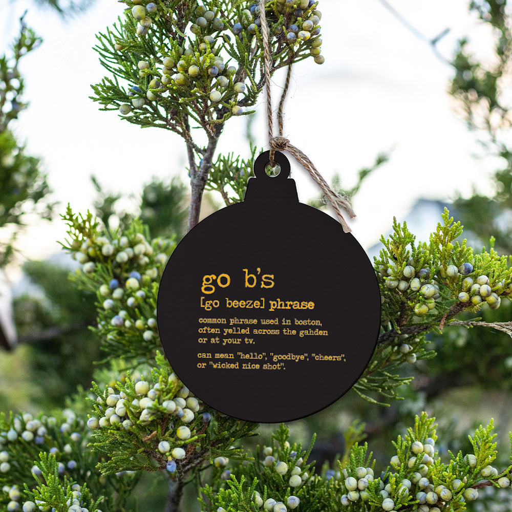 Go B's Boston Phrase Ornament