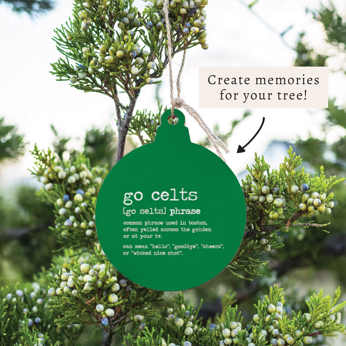 Boston Go Celts Definition Ornament
