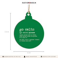 Boston Go Celts Definition Ornament