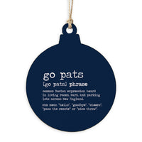 New England Go Pats Definition Ornament