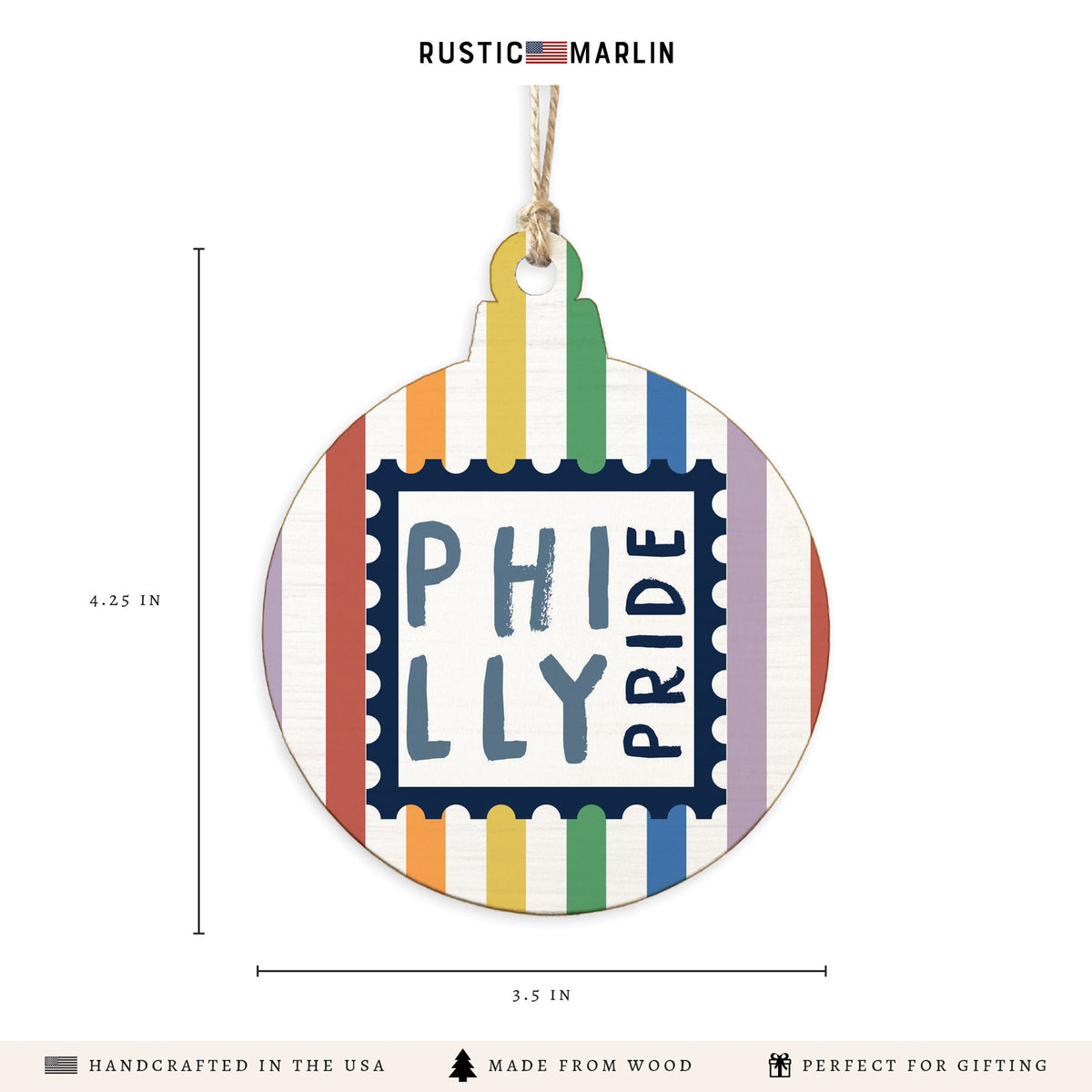 Philly Pride Stamp Ornament