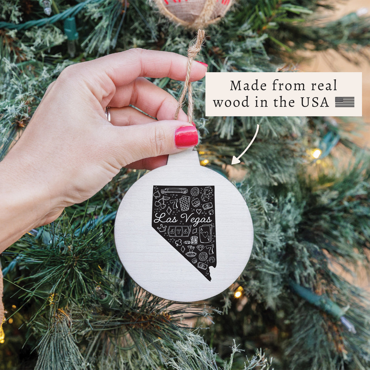 Las Vegas State Icon Art Ornament