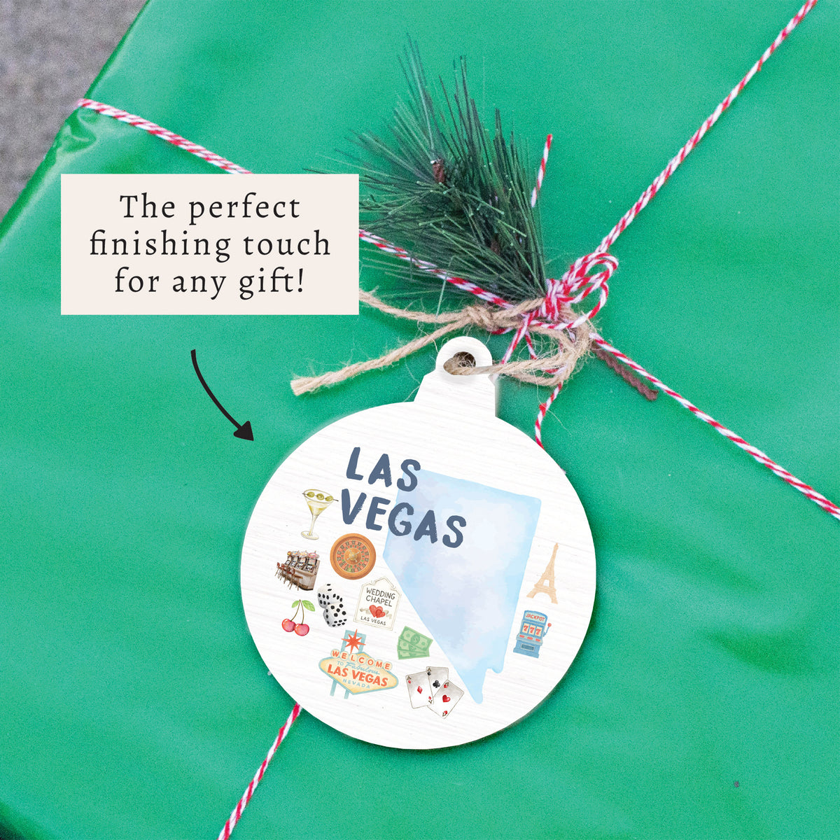 Las Vegas Nevada State Icons Ornament