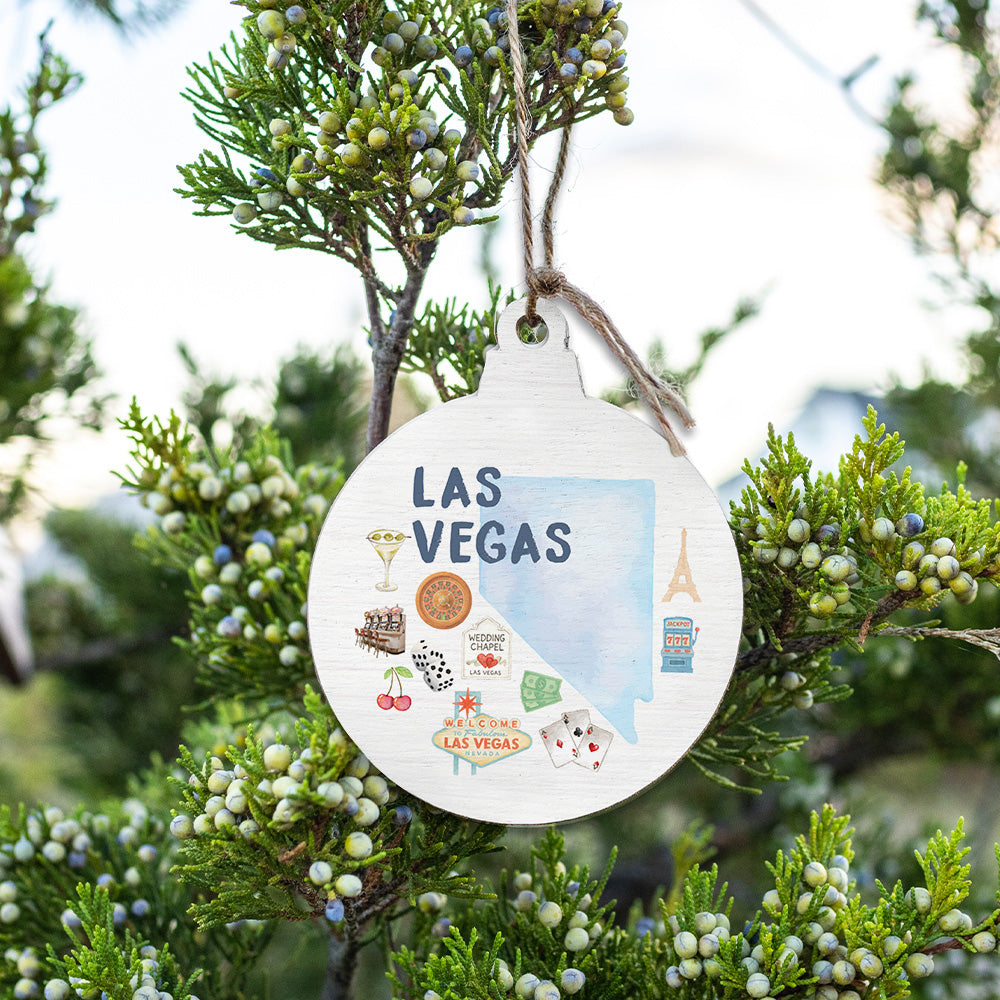 Las Vegas Nevada State Icons Ornament