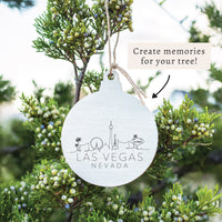 Las Vegas Skyline Sketch Ornament