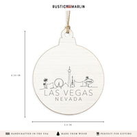 Las Vegas Skyline Sketch Ornament