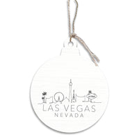 Las Vegas Skyline Sketch Ornament