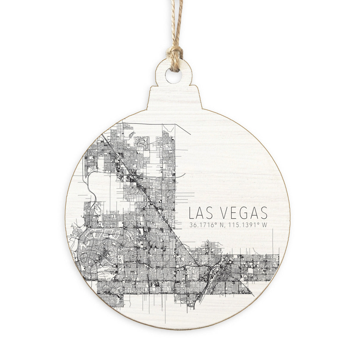 Las Vegas Coordinates Ornament