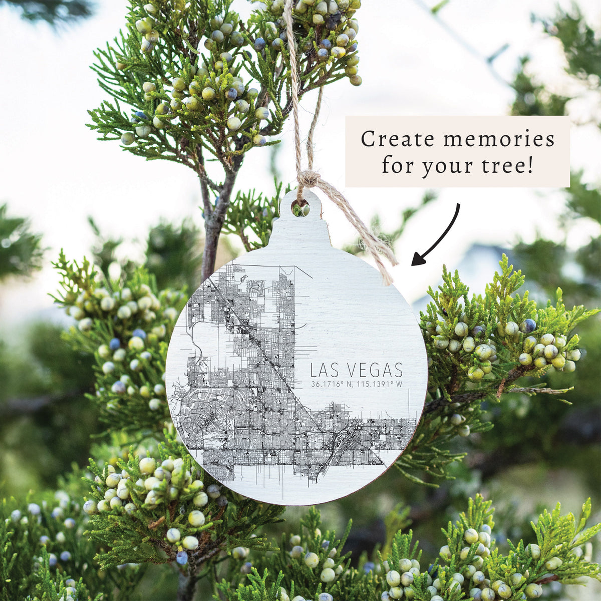 Las Vegas Coordinates Ornament