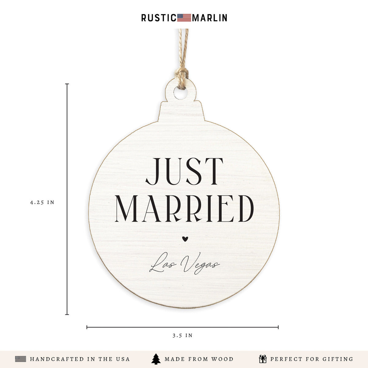 Las Vegas Just Married Ornament