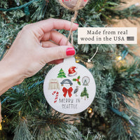 Merry In Seattle Icons Ornament