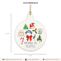 Merry In Seattle Icons Ornament