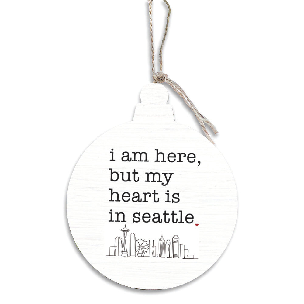 My Heart Is In Seattle Ornament