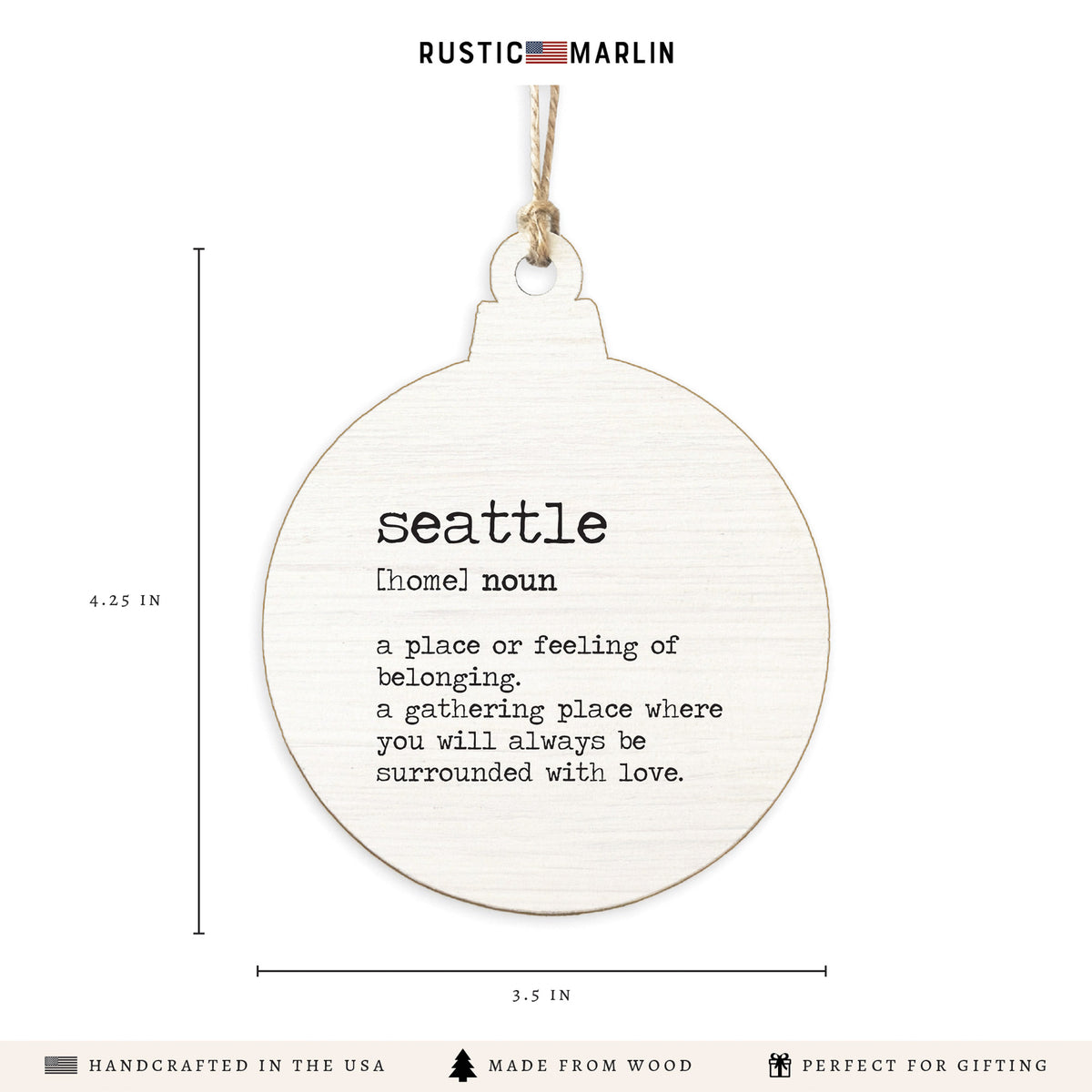 Seattle Definition Ornament