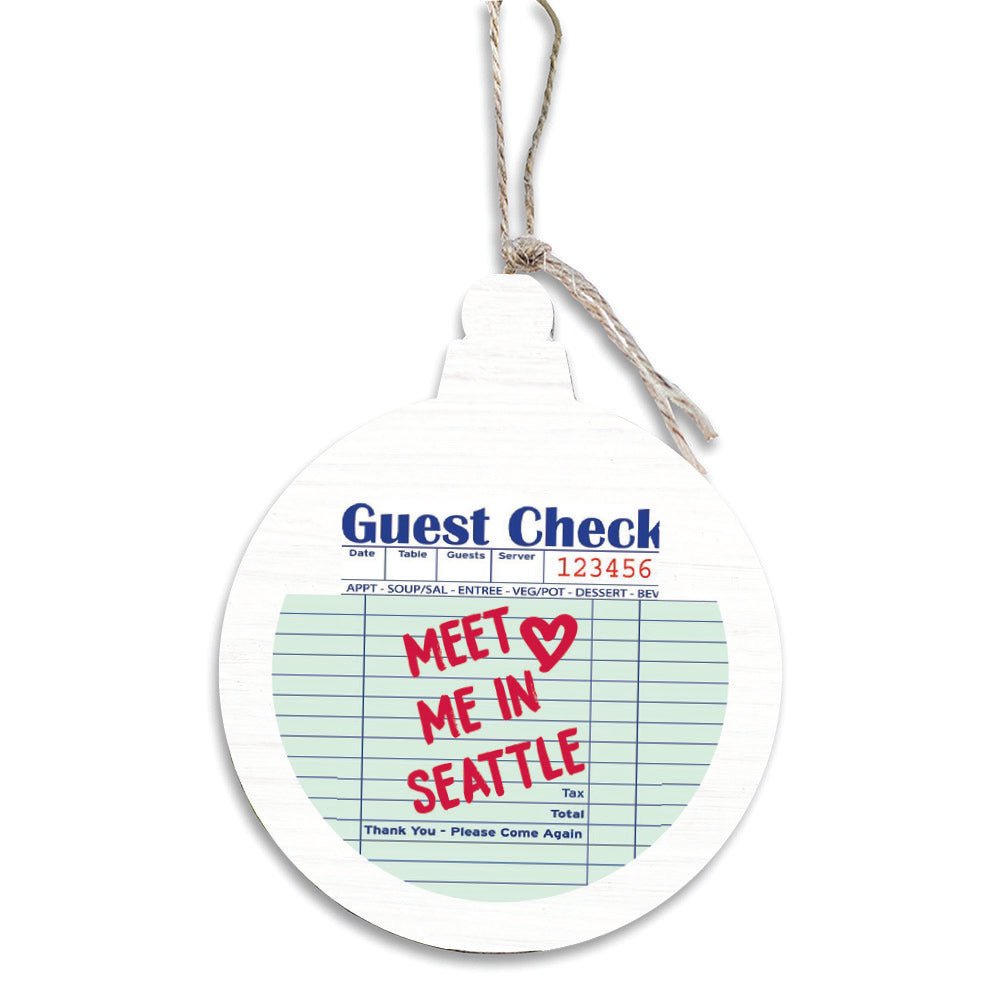 Seattle Guest Check Ornament