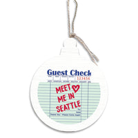 Seattle Guest Check Ornament