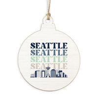 Seattle Line Art City Ornament