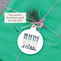 Seattle Line Art City Ornament