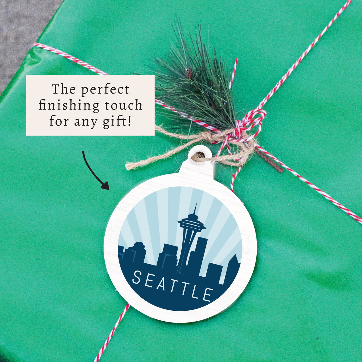 Seattle Light City Outline Ornament