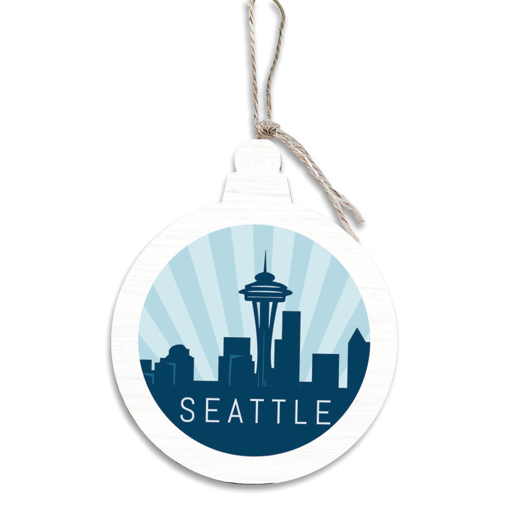 Seattle Light City Outline Ornament