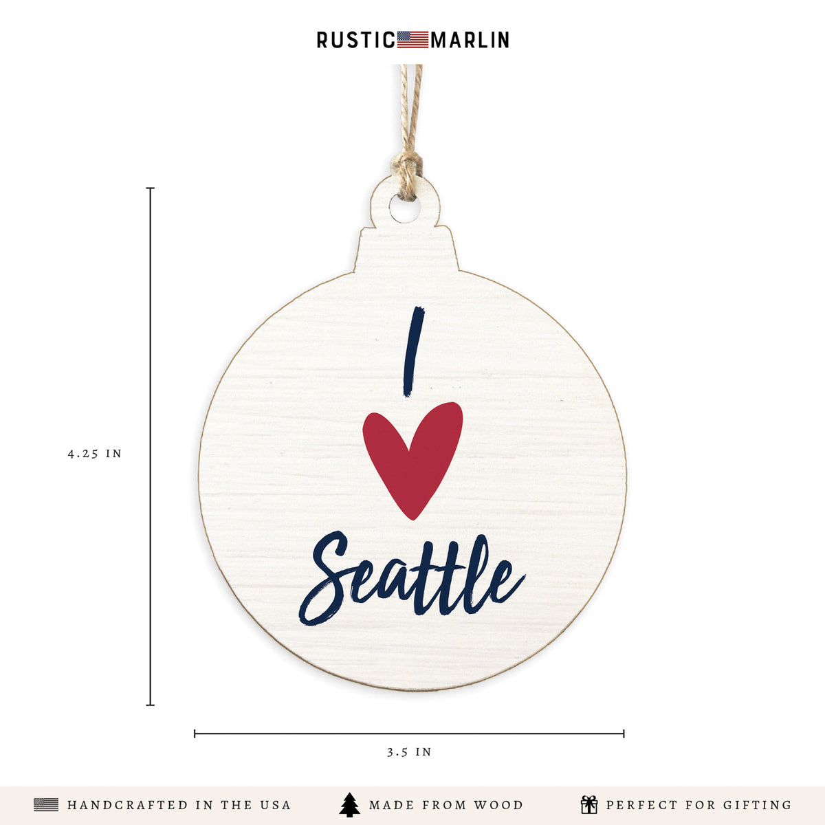 I Love Seattle Ornament