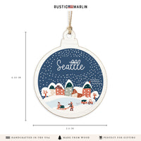 Seattle Snow Globe Ornament