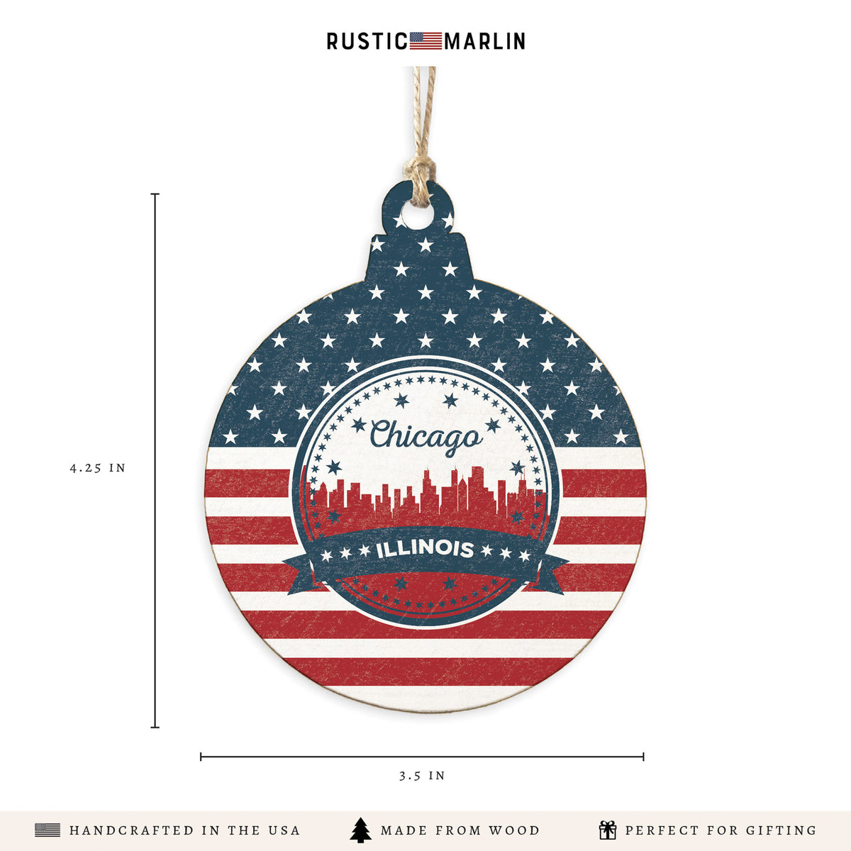 Chicago, Illinois USA Ornament