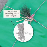 Chicago City Map Scale Ornament