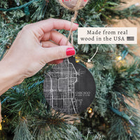Chicago Charcoal City Grid Ornament