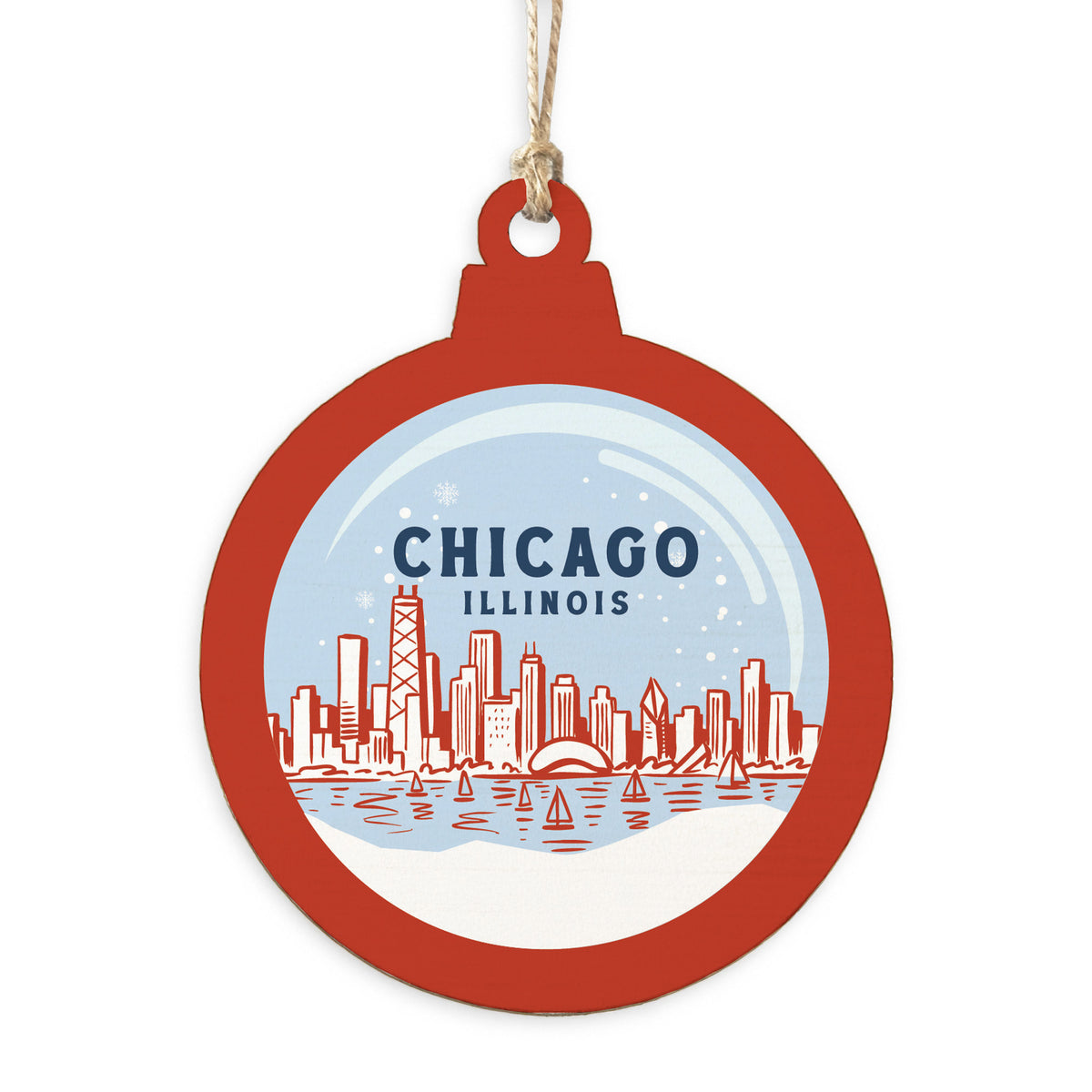 Chicago Snow Globe Ornament