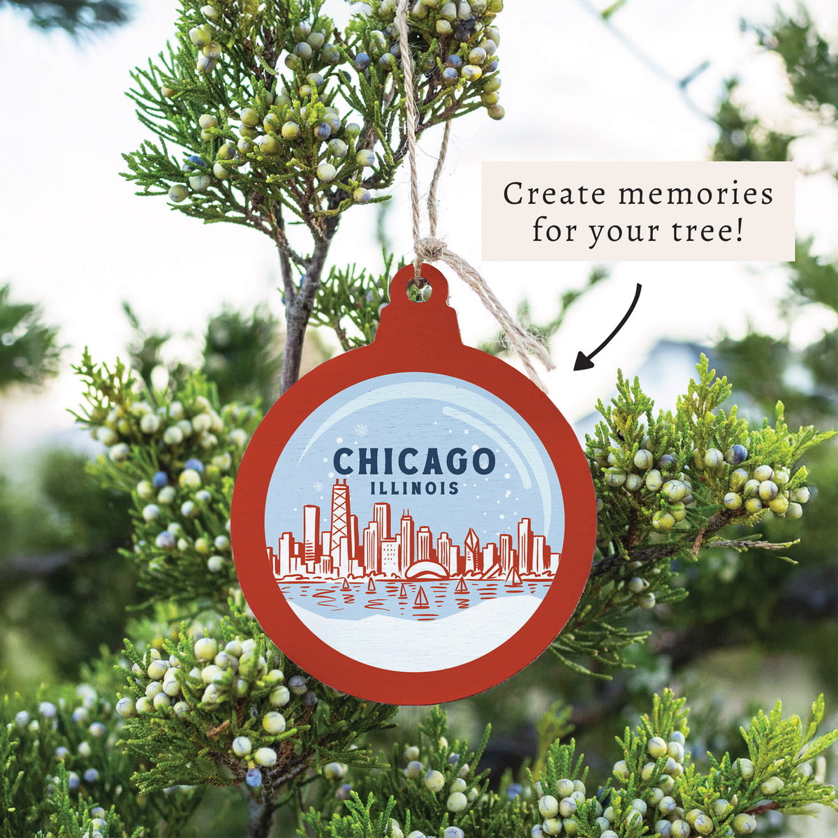 Chicago Snow Globe Ornament