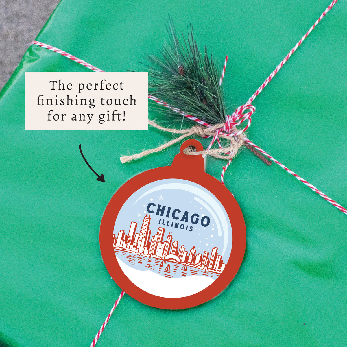 Chicago Snow Globe Ornament