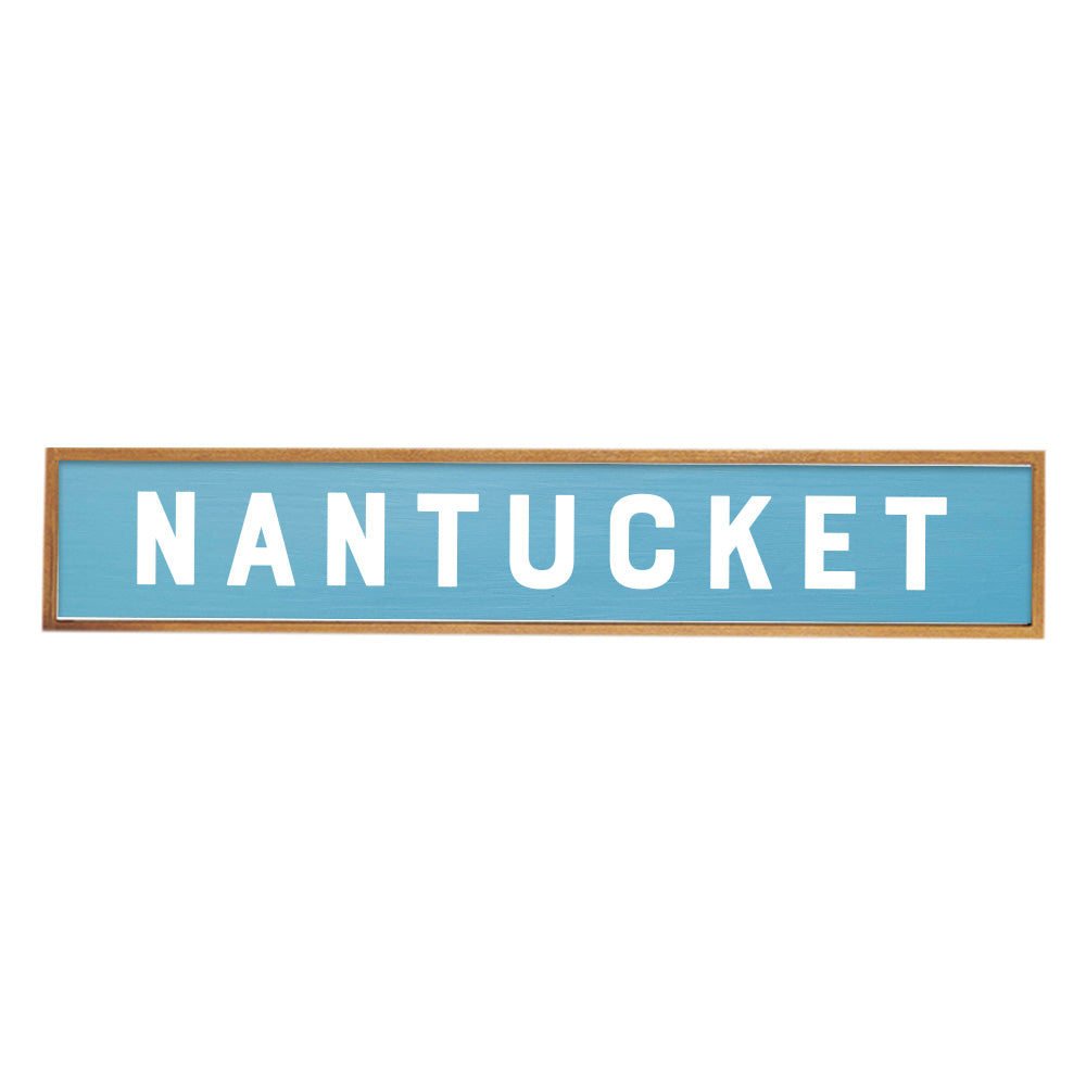 Bold Surf Blue Personalized Barn Wood Sign