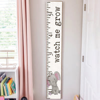 Elephant Growth Chart Barnwood Sign