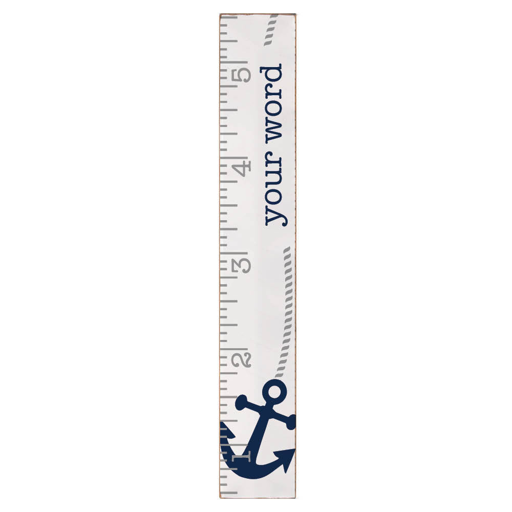 Navy Anchor Personalized Growth Chart
