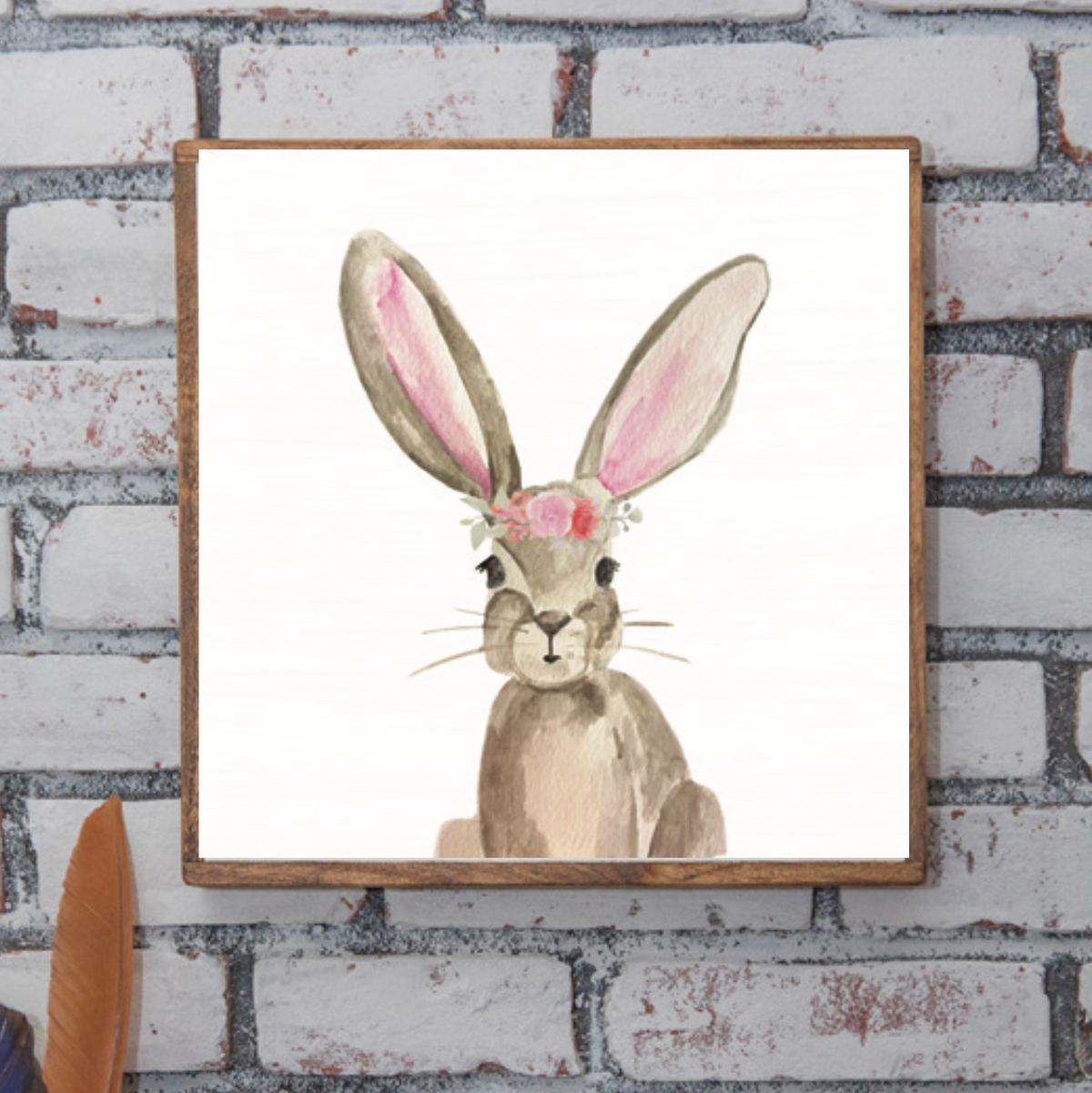 Floral Bunny Wall Art