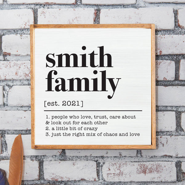 Family 24” x 24” Personalized Wall Art