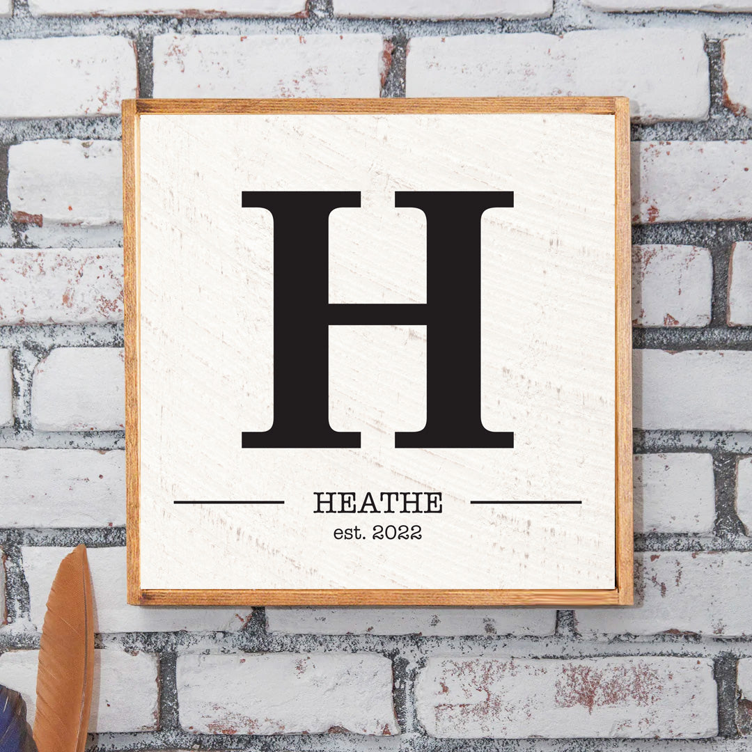 Initial Personalized Wall Art