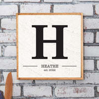 Initial Personalized Wall Art
