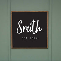Family Name Established Personalized Wall Art