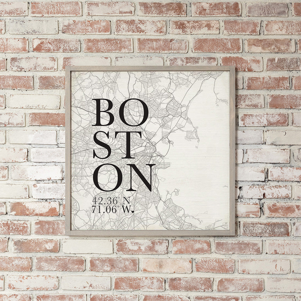 Black and White City Grid Wall Art