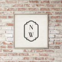 Initials Vertical Personalized Wall Art