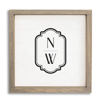 Initials Vertical Personalized Wall Art