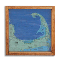 Cape Cod Chart Map 24” x 24” Wall Art
